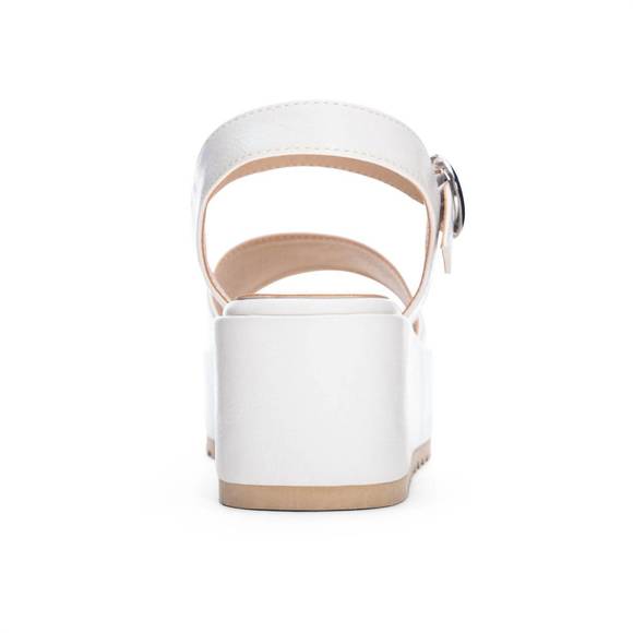 NEW CHINESE LAUNDRY jump out platform sandal in white - Picture 3 of 3